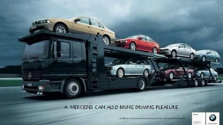 Merceds carting BMW