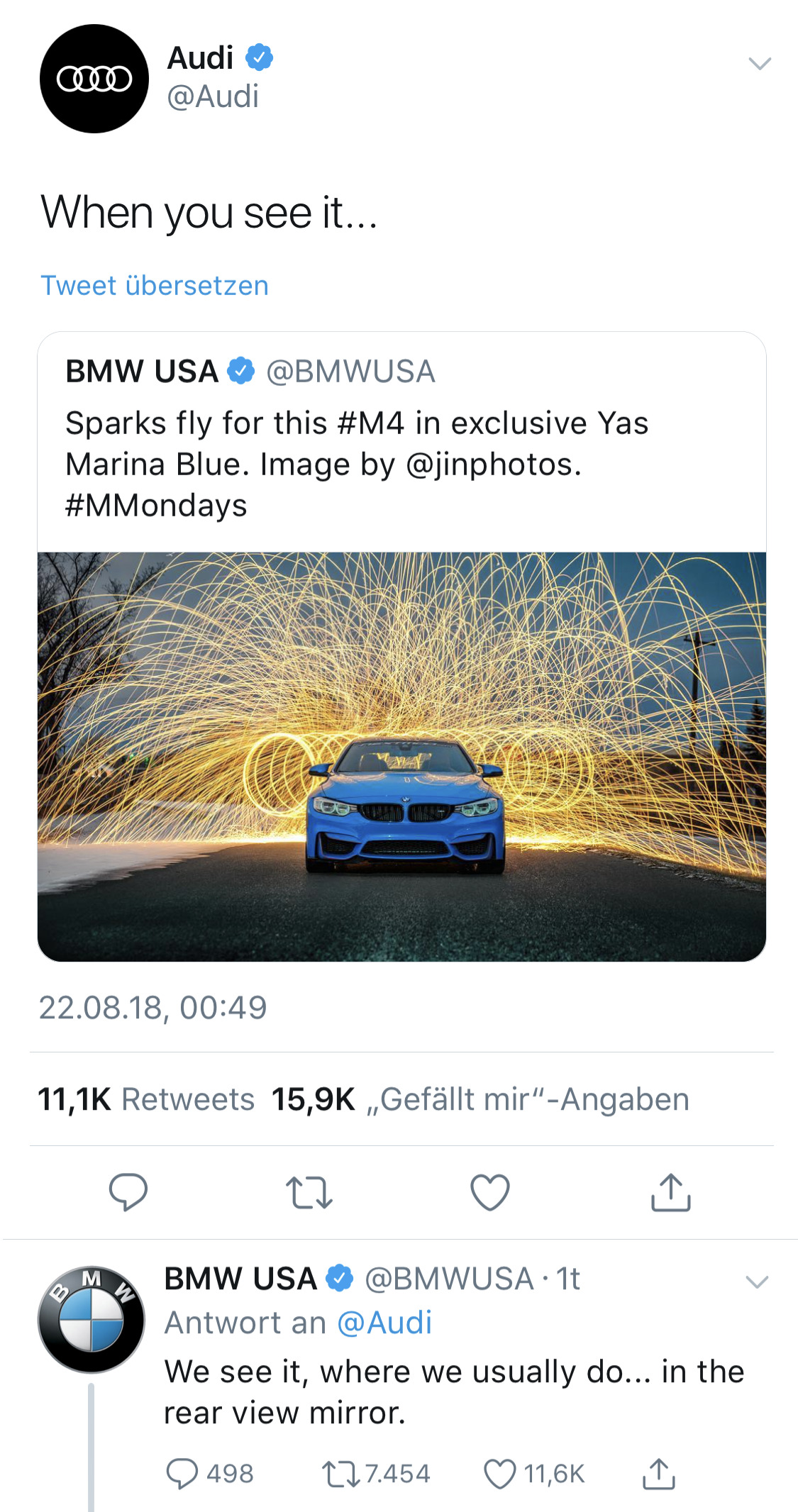 BMW vs Audi Twitter
